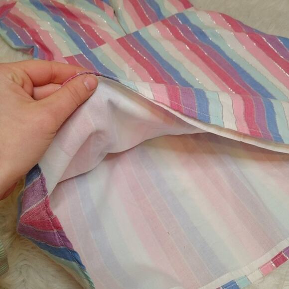 Privacy please cherry mini in prism dress Striped Pastel Size Medium M Bow Urban - Picture 6 of 12